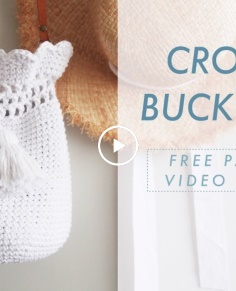 Scallop Crochet Bucket Bag DIY tutorial