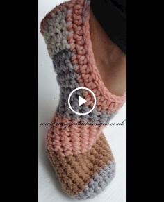 CROCHET SLIPPERS   FAST AND EASY