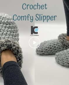 Crochet Comfy Slipper ( Free pattern )