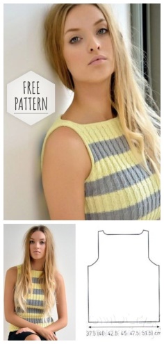 Knitting summer top free pattern