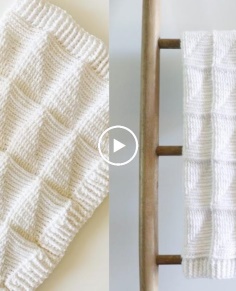 Ribbed Rectangle Crochet Blanket