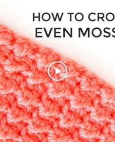 CROCHET: HOW TO CROCHET THE EVEN MOSS STITCH  Bella Coco Crochet