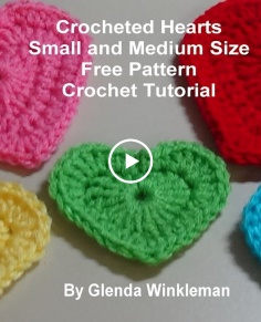 Crochet Hearts- Crochet Tutorial - Free Pattern