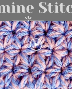 CROCHET JASMINE STITCH  Star Flower Stitch  Free crochet patterns