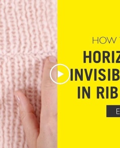 How To Knit Horizontal Invisible Seam In Rib Stitch
