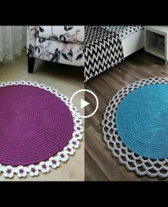 Gorgeous crochet knitted rugs and carpet runner ideas for home decoration