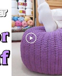 Floor Pouf Crochet Furniture For Your Home  Pattern  Tutorial