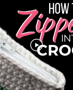 How to Add a Zipper to Your Crochet Bag The Easy Way!  Yay For Yarn
