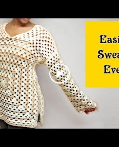 Crochet Sweater For Beginners Easy!