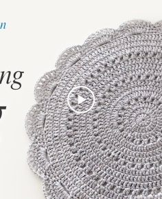 Crochet Rug With Ribbon Yarn