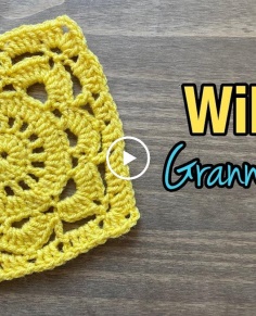 How to Crochet Willow Granny Square Lacey flower granny square