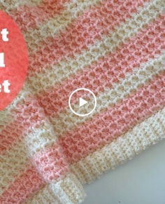 Crochet An Easy Striped Blanket for Beginner