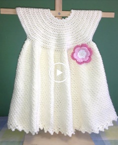 How to Crochet a Baby Dress - Easy