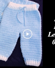 Super easy baby Set - Crochet leggings or pants - boygirl 0-12M - beginners -Crochet for Baby 190
