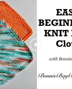 EASY BEGINNER39;S Knit Dish Cloth by Bonnie Barker