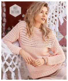 Pullover with mesh sleeves and yoke