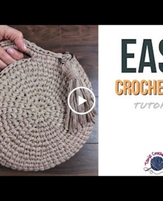 EASY Round Crochet BAG Tutorial  Circle Crochet Purse DIY  Okrugla Heklana Torba