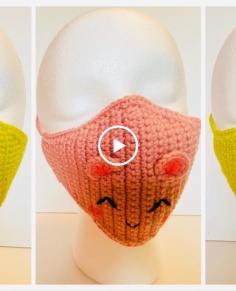 How to crochet a quick and easy face cool mask 