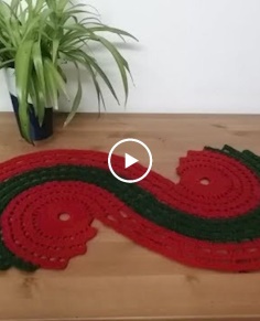 Crochet table mat  table runner
