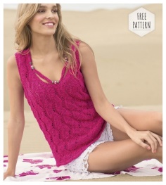 Pink lace top with beads free pattern