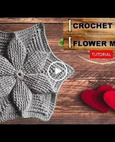Crochet  Hexagone 3d Flower Motif.