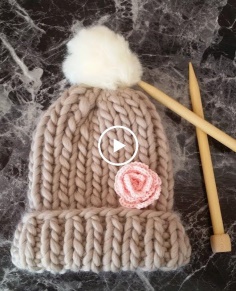 DIY Knit Chunky Hat (Fast & Easy)