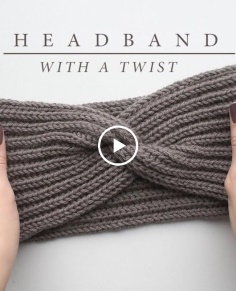 How to knit a headband with a twist Knitting tutorial