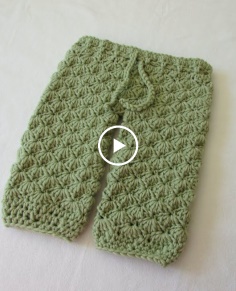 How to crochet shell stitch leggings  trousers  pants - any size