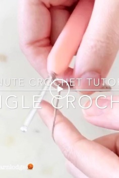 1 minute crochet lesson 2 Single Crochet