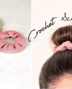 HOW TO MAKE CROCHET SCRUNCHIES - DIY - TUTORIAL STEP-BY-STEP FOR BEGINNERS