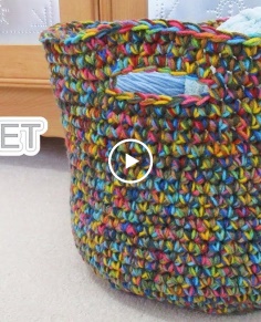 Big Beautiful Basket - What To Do With Variegated Yarn
