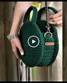 DIY Shine sewing tutorial How to Sew a Crochet Round Bag green