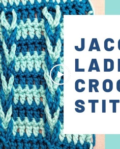 Jacob39;s Ladder Crochet Stitch - Geometric Crochet - Colorwork Crochet