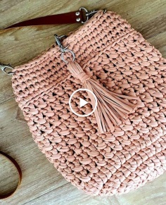 Crochet Bag with Mesh Yarn Step by Step Crochet