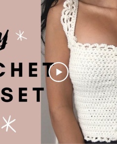 DIY easy crochet corset Crochet top for beginners