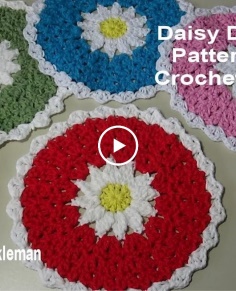 Daisy Dishcloth Crochet Tutorial  Home Cotton - Quick and Easy