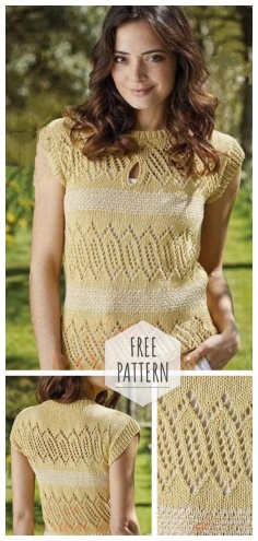 Summer knitted blouse free pattern