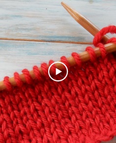 How to Knit Stitch (k) in Knitting