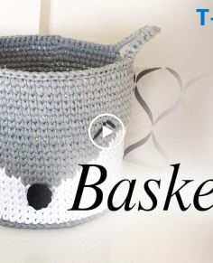 Crochet Basket T-Shirt Yarn Fox Basket Kit