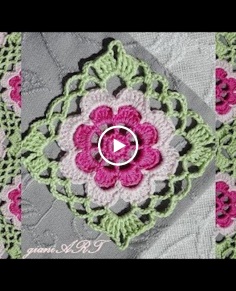 How to Crochet Lace Motif Flower in the garden 1