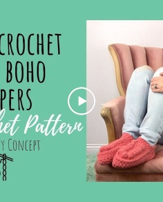Crafty Boho Slippers  Free Crochet Pattern