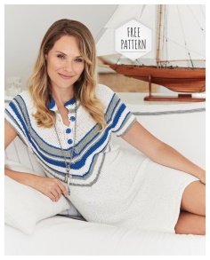 Dress in nautical style free pattern