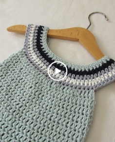 VERY EASY crochet circle neck baby dress tutorial
