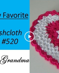 Heart Dishcloth (CROCHET TUTORIAL)  Premier Home Cotton Yarn - Pattern #520