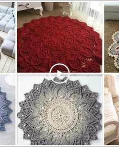 Beautifull & Different Shapes Crochet Knit Rugs Designes Home Decorations Ideas