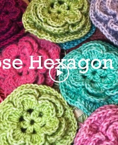 CROCHET Rose Hexagon