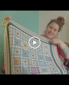 TERRAZZO AFGHAN - Mosaic Crochet Motif in the Round Tutorial