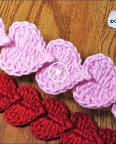 Crochet Chain of Hearts Scrap Yarns Project
