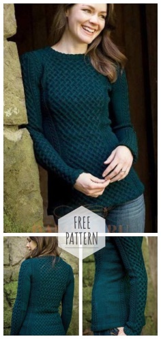 Womens knitted pullover free pattern