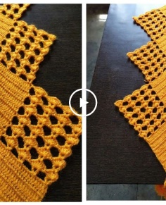 CROCHET TABLE RUNNER  beautiful and easy pattern(English Subtitle)